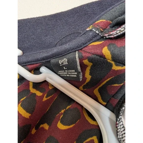 Scotch and Soda Men Jacquard Bomber Jacket Multi Colorblock Large Animal K22 - Picture 6 of 6